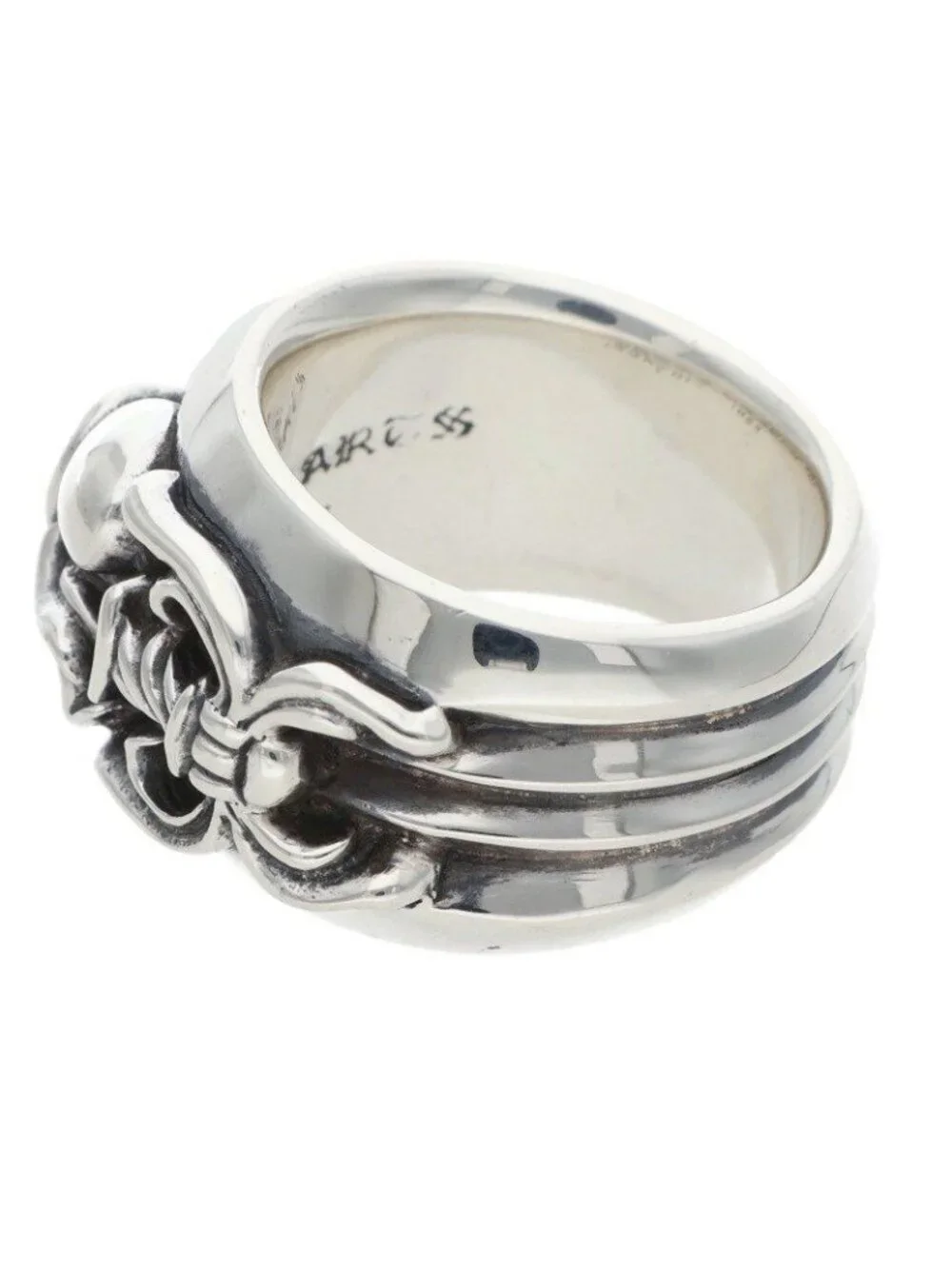 Chrome Hearts Dagger Heart Silver Ring